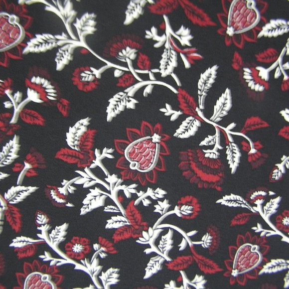 MICHAEL KORS BLACK FLORAL BLOUSE MEDIUM - Picture 5 of 6